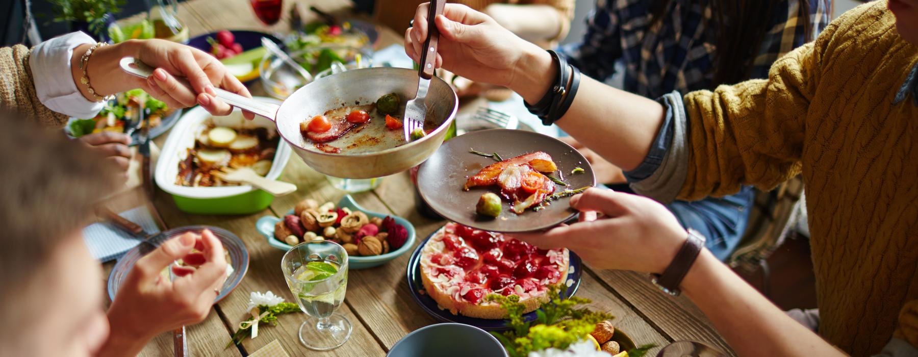 people eating at a table