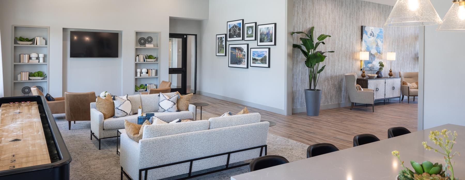 large lounge area with seating
