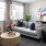 a living room with a couch and a coffee table