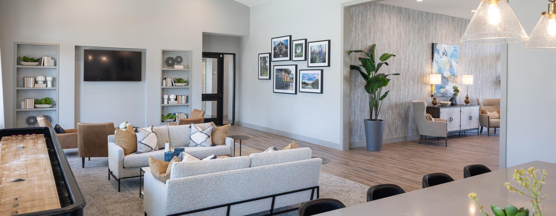 large lounge area with seating